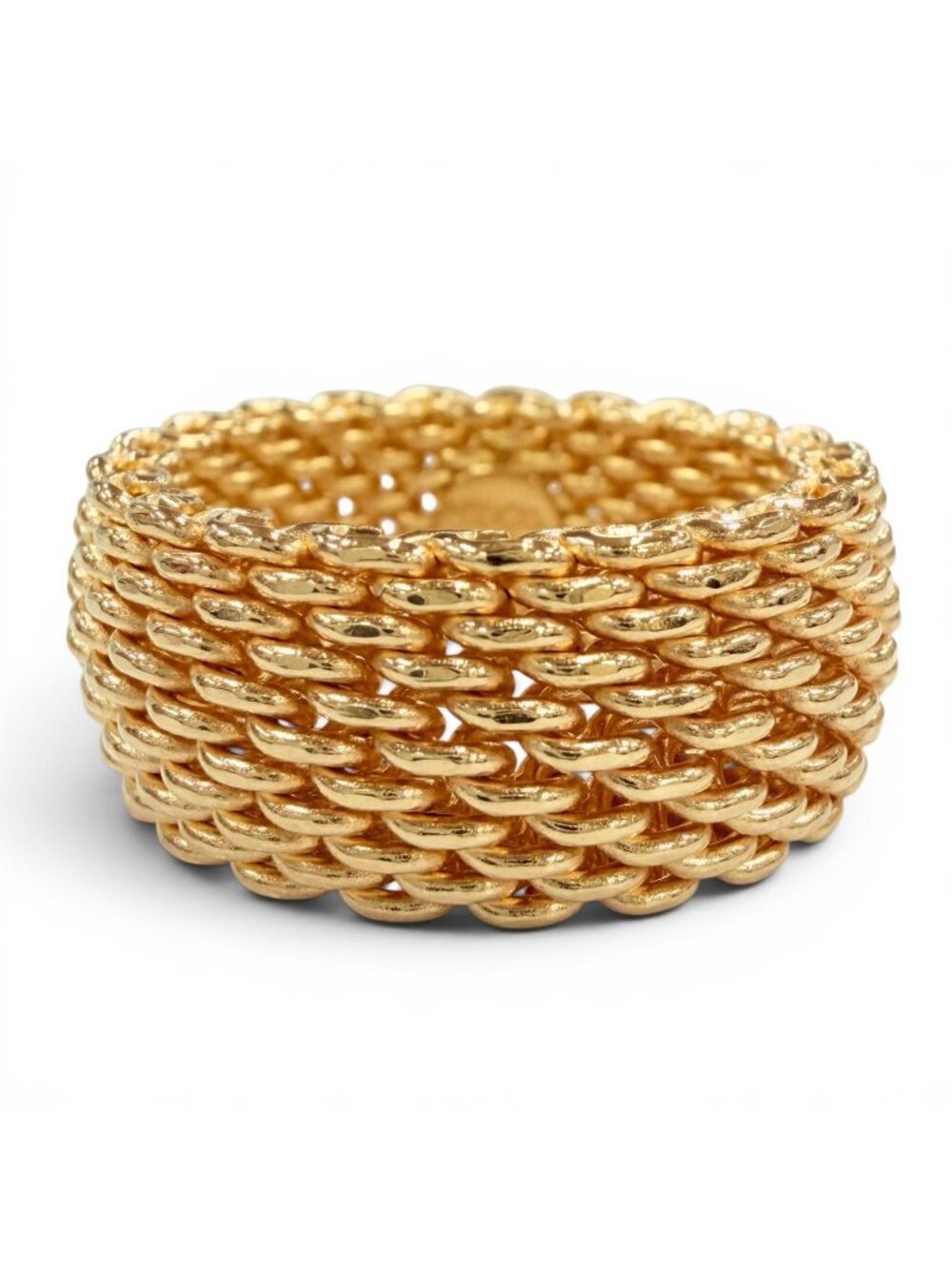 Tiffany & Co Somerset Ring 750 Mesh Yellow Gold JP